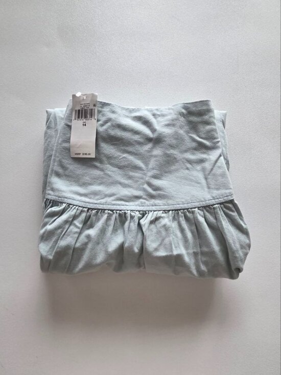 $185 Lauren Ralph Lauren Chambray Tiered Midi Skirt Size 14 - Picture 6 of 10